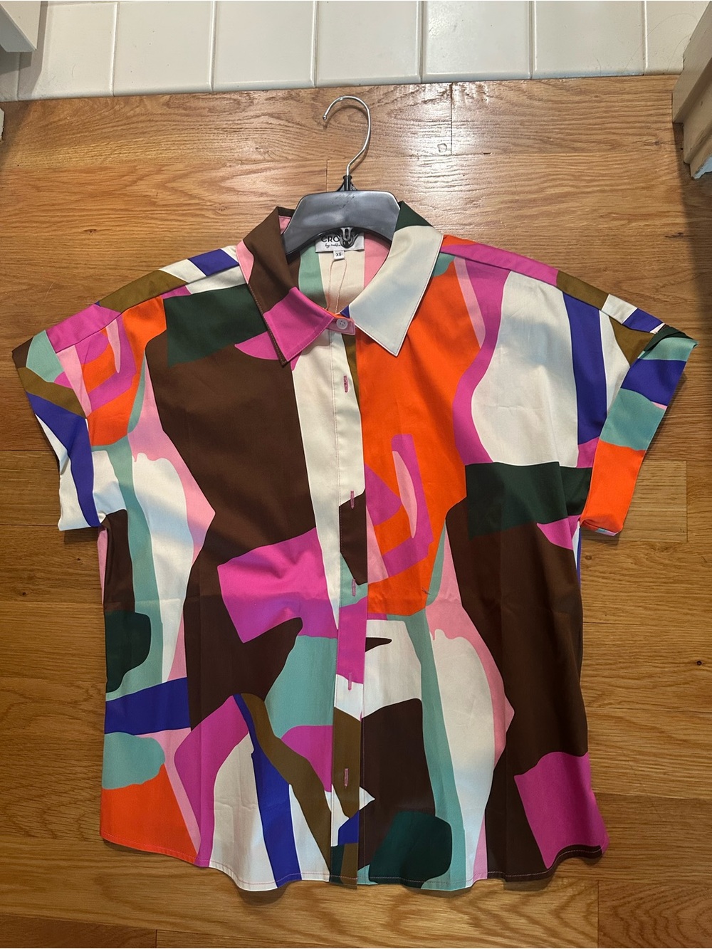 CROSBY by Mollie Burch Shape Shifter Button Down Top NWT XS S